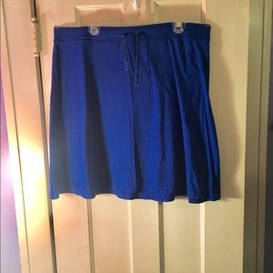 Blue knee length skirt