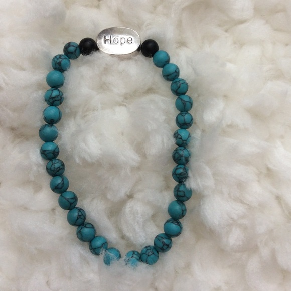 Turquoise beaded bracelet