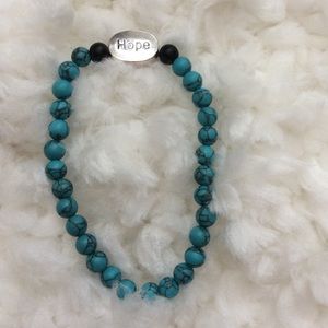 Turquoise beaded bracelet