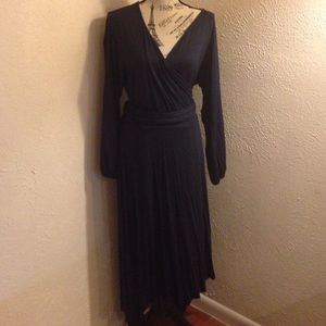 Navy wrap dress