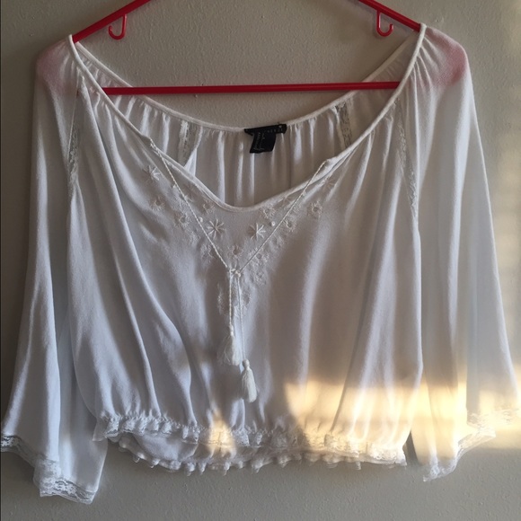 White Prairie Crop Top
