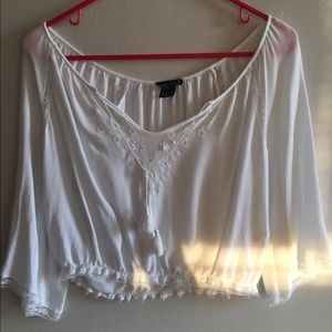 White Prairie Crop Top