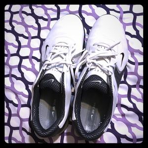 White Nike Air shoes
