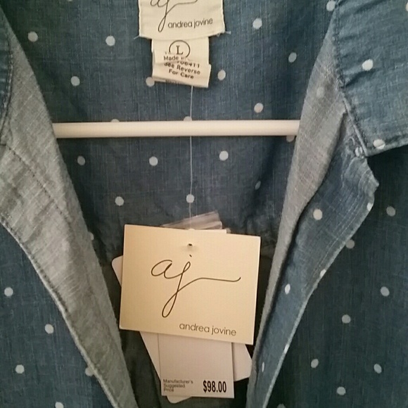 🚫SOLD 🚫Poka dot jean dress - Picture 2 of 3