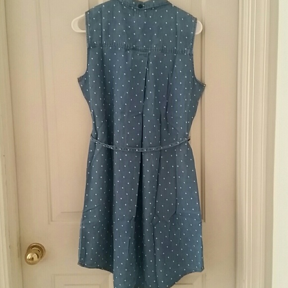 🚫SOLD 🚫Poka dot jean dress - Picture 3 of 3