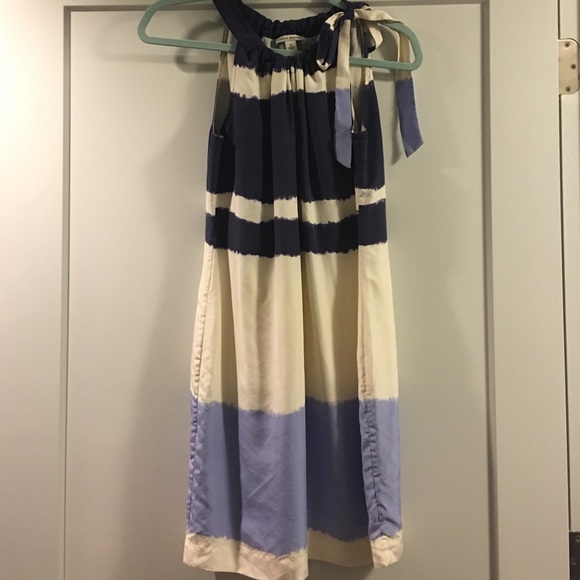 Banana Republic Silk Tie Neck Dress