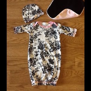 Baby luxe 3 piece gown set