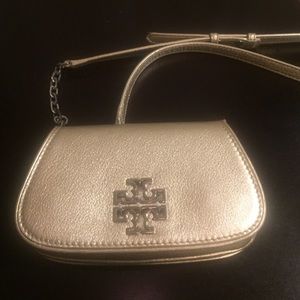 Tory Burch Gold  Britten Mini Crossbody