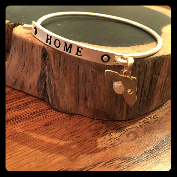 Silver Florida Home Charm Bracelet