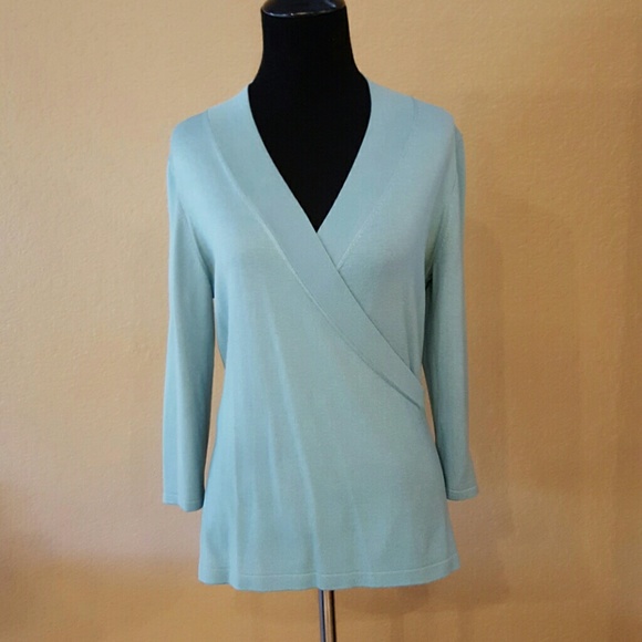 Ann Taylor silk v-neck lightweight sweater