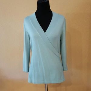 Ann Taylor silk v-neck lightweight sweater