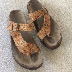floral birk like sandals