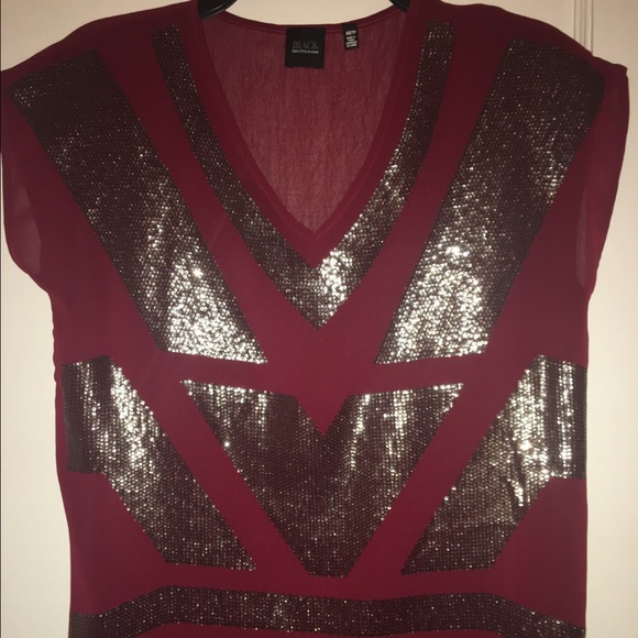 Red and black sparkle shirt from Saks