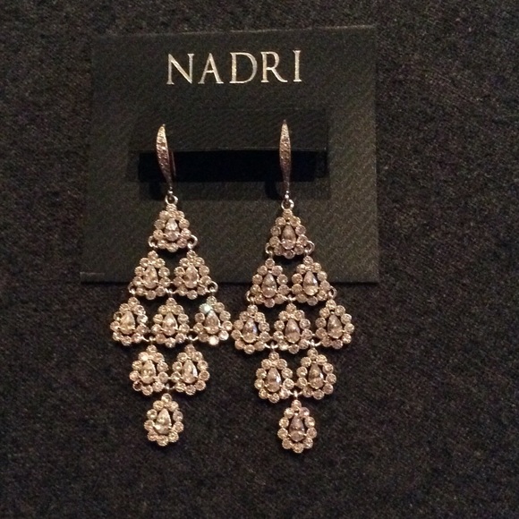 Nadri Tiered Chandelier Earrings Nwt