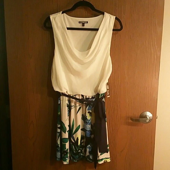 Cowl neck fully lined dress