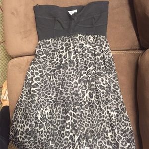 Super cute size 4 black and gray leopard dress