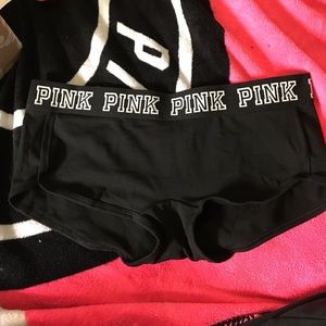 Vs pink black bootyshorts