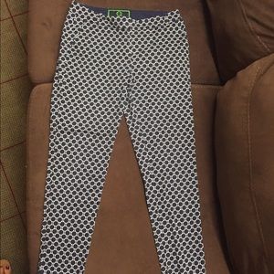 Super cute navy blue and white designed pants