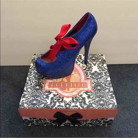 Bordello Teeze glittered concealed woman's heels - Picture 1 of 4