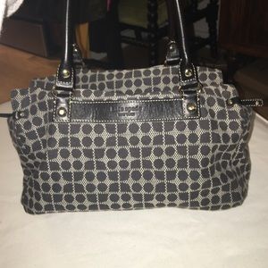 Kate Spade black and white geometric purse