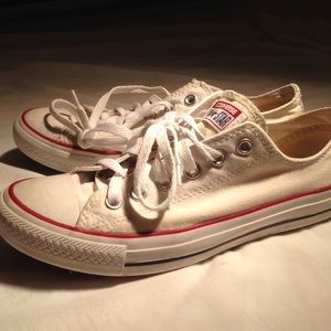 White low rise converse