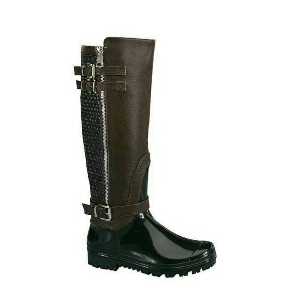 Boutique Shoes - *HP* Espresso Riding Rain Boot, SIZE 6, 9