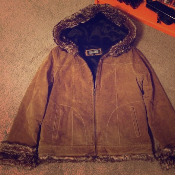 Leather suede coat beautiful