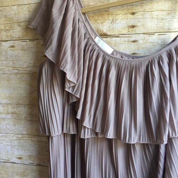 Pleated One Shoulder Dress - Picture 2 of 8