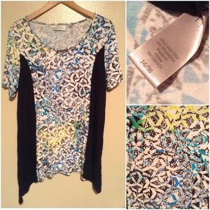 Avenue shark bite hem shirt