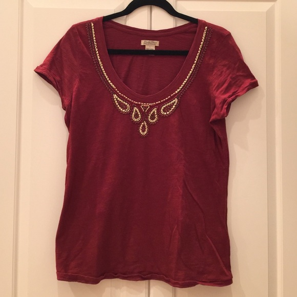 Lucky Brand beaded tee
