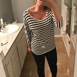Black and White Striped Top