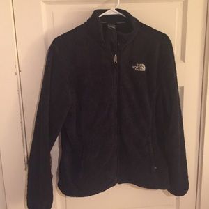 Black fleece north face jacket