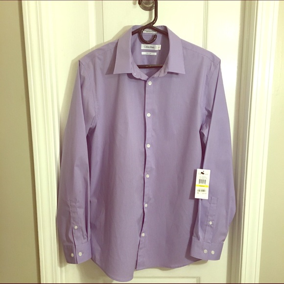 NWT men dress shirt Calvin Klein size M