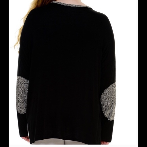 Bellini "plus-Melange Elbow Patch Tee" - Picture 2 of 4