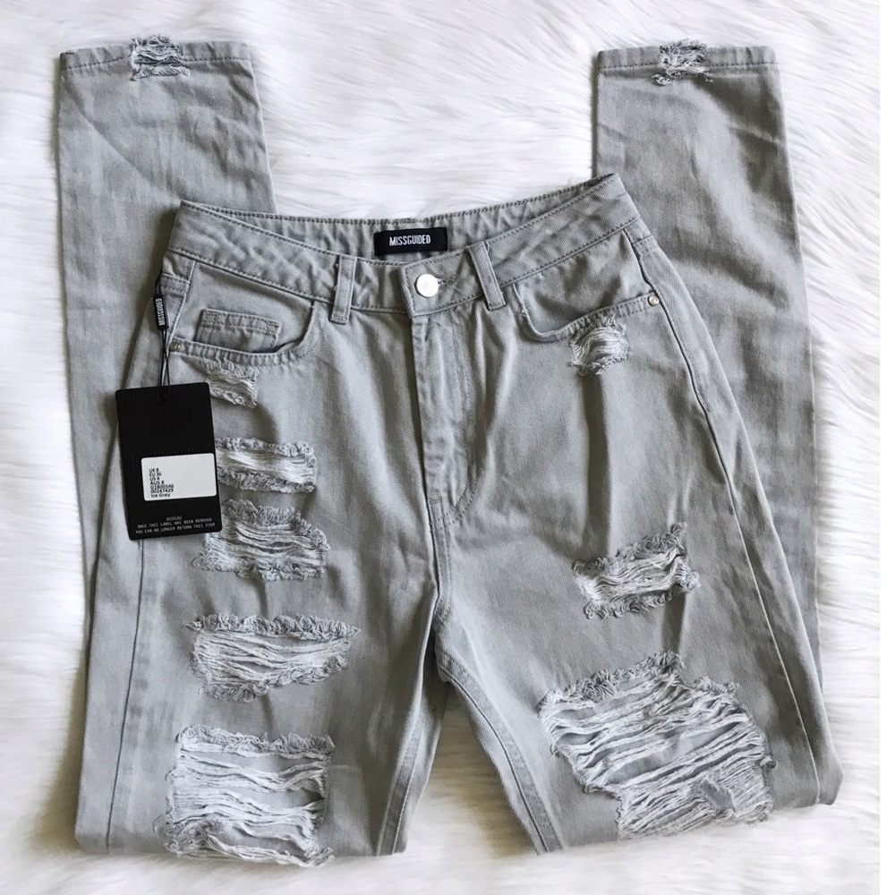NWT Missguided High Rise Extreme Mom Jeans - Picture 2 of 6