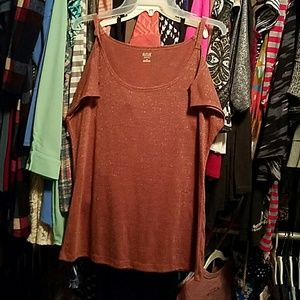 Large open shoulder top