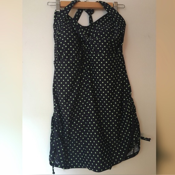 NWT plus size polka dot halter swimsuit