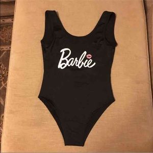 NWT Black Barbie Bodysuit Size M