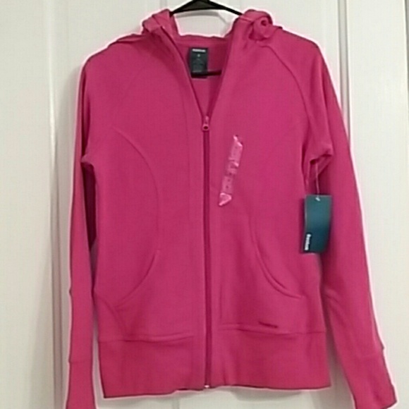 Hot pink Reebok hoodie sweatshirt
