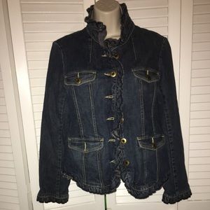 Denim Jacket with Ruffled edges - 12