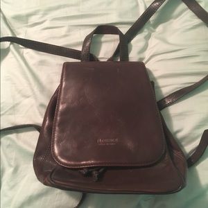 Florence leather backpack purse
