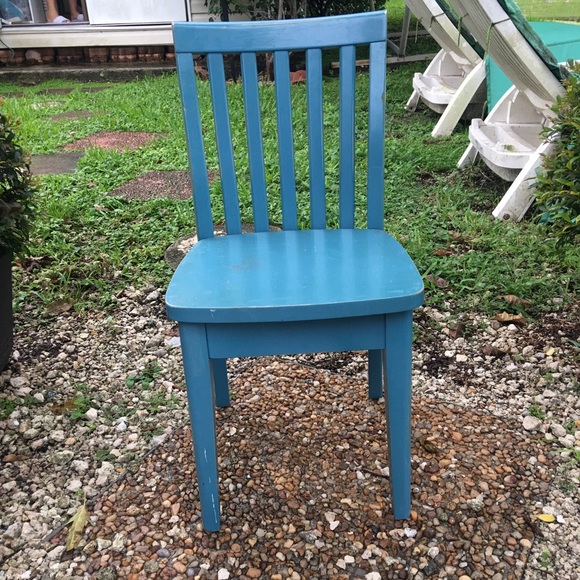 Blue pottery barn kids chair vintage