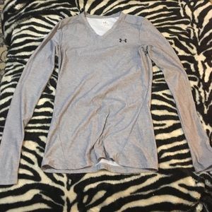 Under Armour v neck heat gear long sleeved shirt