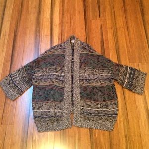 Soft Multicolor Woven Cardigan