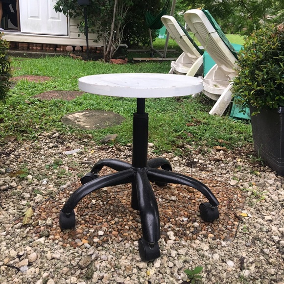Artisan wooden/metal stool