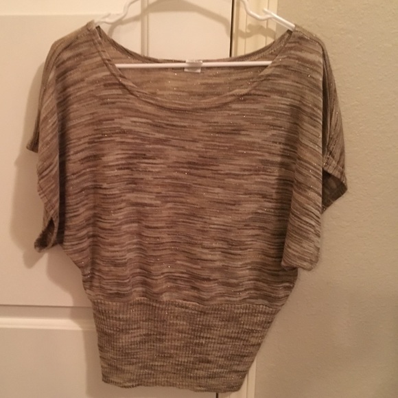 Gold and tan top