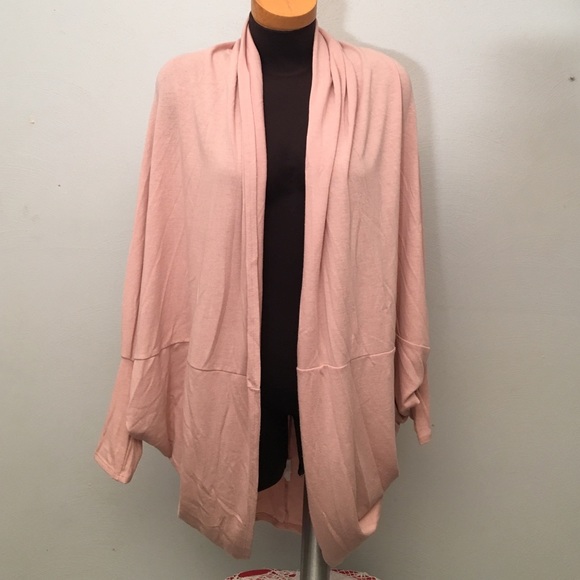 Cecico Sweaters - Rose Pink Cocoon Style Cardigan