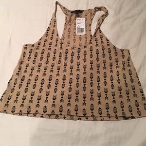 Aztec print crop top