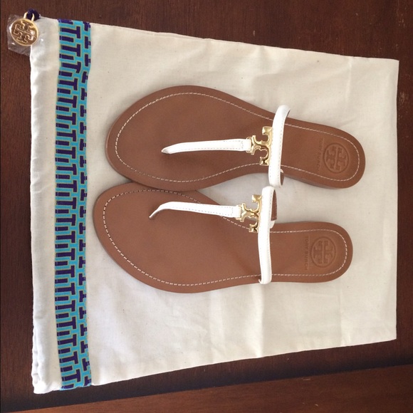 Reserved - Tory Burch white leather t strap sandal