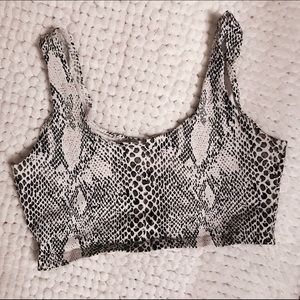 American Apparel - snakeskin croptop